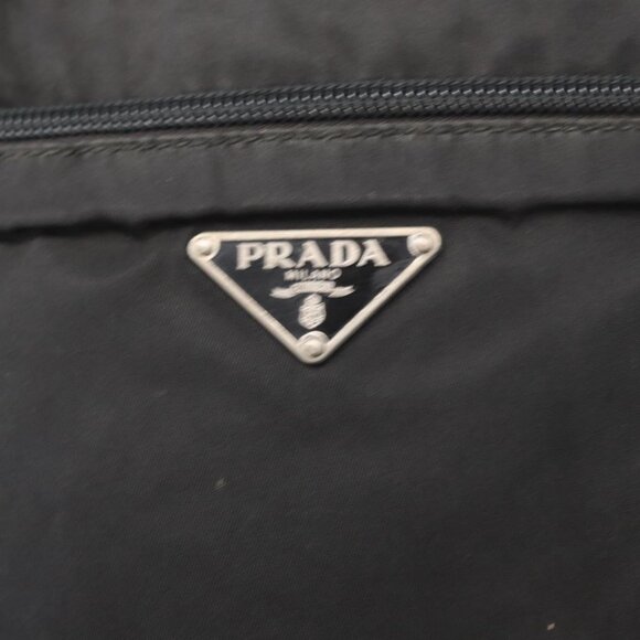 Authentic PRADA Shoulder Bag Nylon Black Silver - Picture 6 of 16